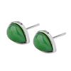 Серьги-гвоздики Hetian Jade Natural Water Drop, холодный ветер, темперамент, пригородные серьги Cheongsam Hanfu, маленькие домашние серьги Jasper