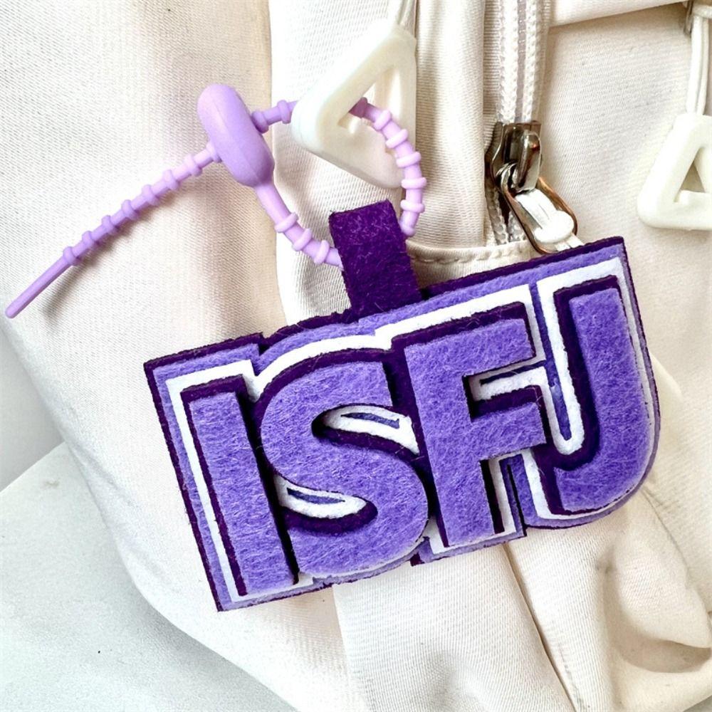 Letter MBTI Key Chain Korean Style 16 Type Personality Key Chain Non-woven Pendant Decoration