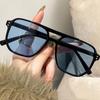 Fashion Women's New Fashion Double Bridge Sunglasses Men Trendy Square Frame Outdoor Sun Glasses Unisex Ins Style Shopping Sunshades