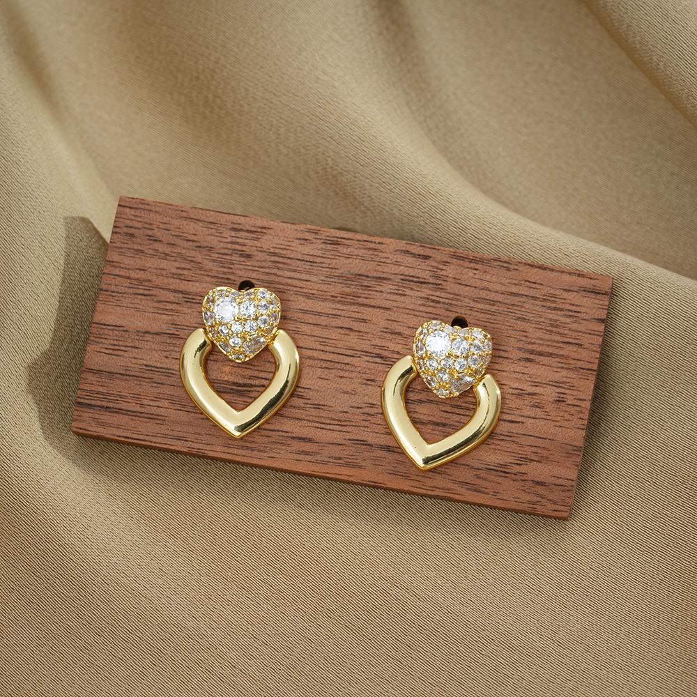 Ожерелье для женщин, любящих Zircon, нишевое, легкая роскошь, новый стиль, дизайн, набор серег-гвоздиков
