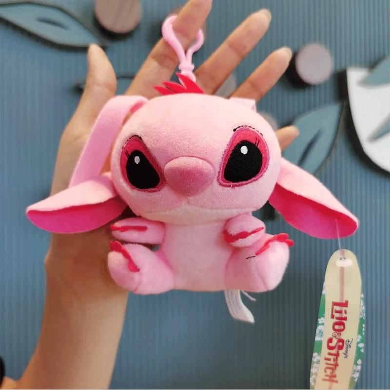 Очаровательный плюшевый брелок Стич Мини-игрушка Идеальный подарок Милая сине-розовая кукла