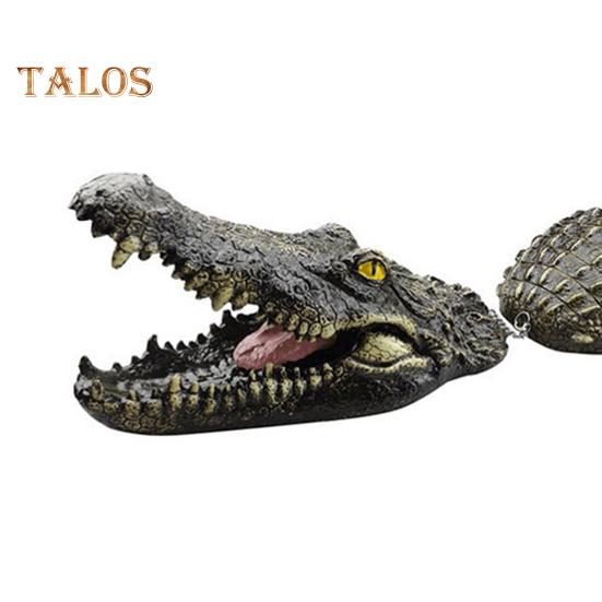 Floating Crocodile Decoy Eco-friendly Pond Floating Fake Crocodile Decoy Realistic Crocodile Pool Statue Non-toxic Decorative Crocodile Sculpture for