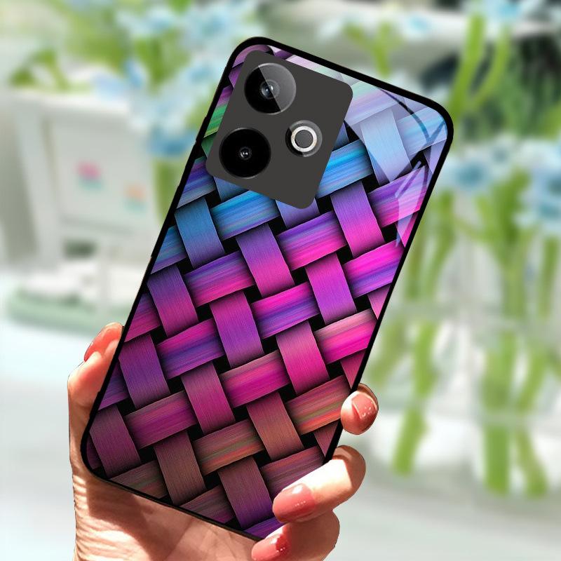 Чехол для Realme GT7 5G Новый модный чехол-бампер из закаленного стекла Жесткий ПК чехол для телефона для Realme GT 7 Fundas Ударопрочный корпус