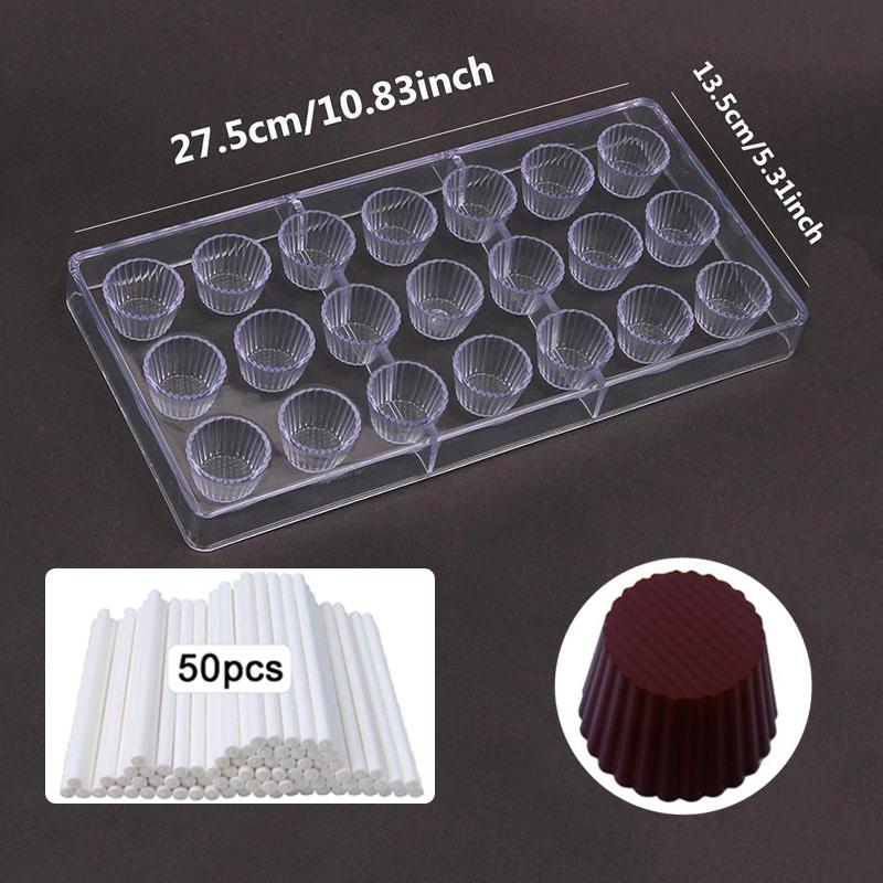 Форма для шоколада Пластиковая леденец на палочке Бумажная палочка Бытовая кухня DIY Инструмент для выпечки Домашние конфеты Прямоугольник В форме сердца TMZ