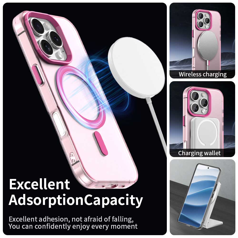 For Apple iPhone 18 17 Air 15 16 14 Plus 13 12 11 Pro Max 16e 17e Case Fashion Candy Colors Magnetic Shockproof Back Phone Cover Casing