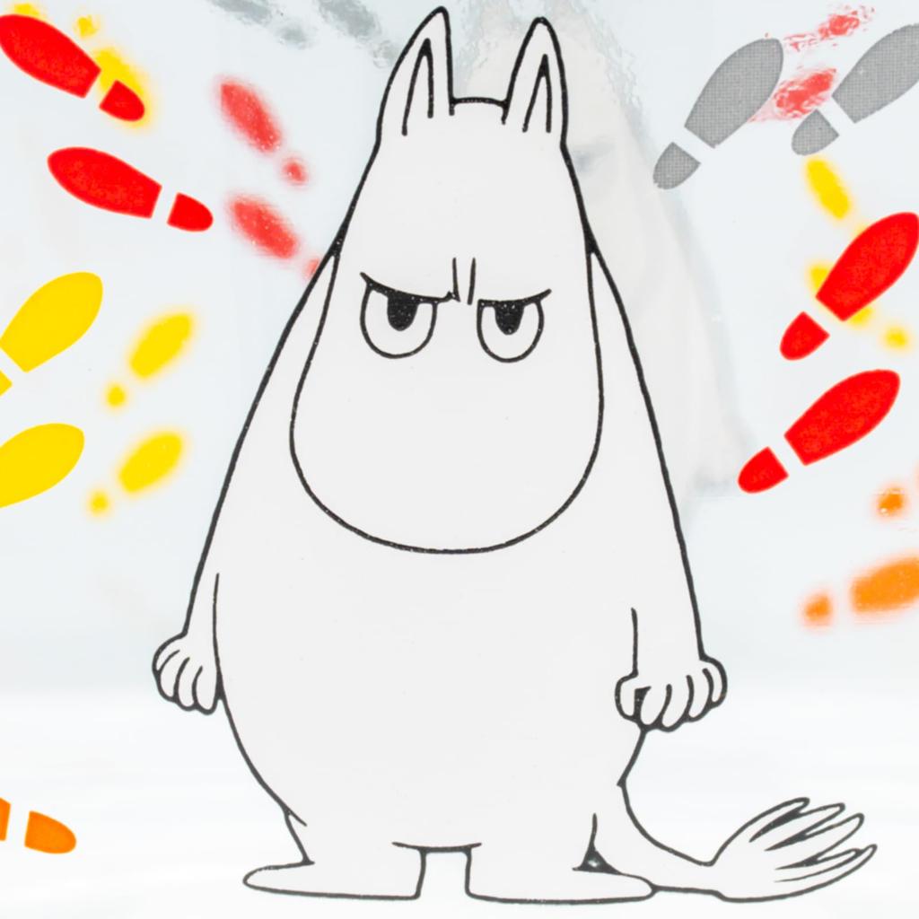 Takasaka International Japan Moomin Glass Salad X Simple Bowl, Bowl, 11.5cm 5.2cm Diameter, KUTSUATO, Clear, MM-G36-006