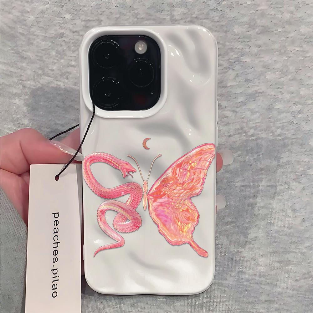 Colorful Line Butterfly Phone Case For IPhone 17 Air 16 15 14 13 12 11 Pro Max Cover Case For IPhone 16 15 14 Plus Case Funda