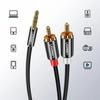 Ugreen AV116 Premium 3.5mm Male to 2RCA Male Audio Cable, 2m - Black