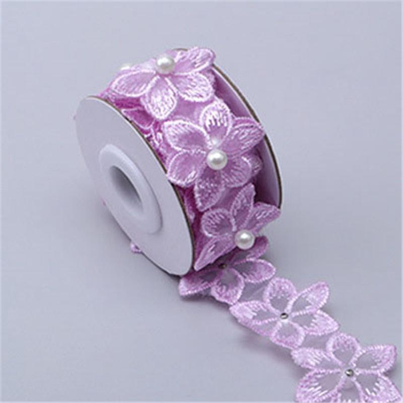 Изысканное свадебное платье, 1 ярд, аксессуары «сделай сам», кружевная вышитая лента, одежда, шитье, отделка цветами из бисера