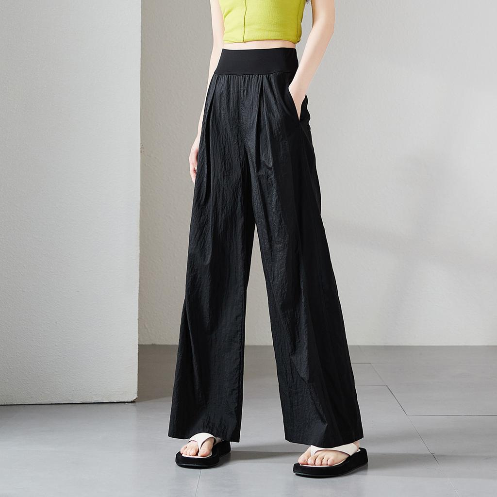 Splicing Design Casual Wide Leg Pants for Women