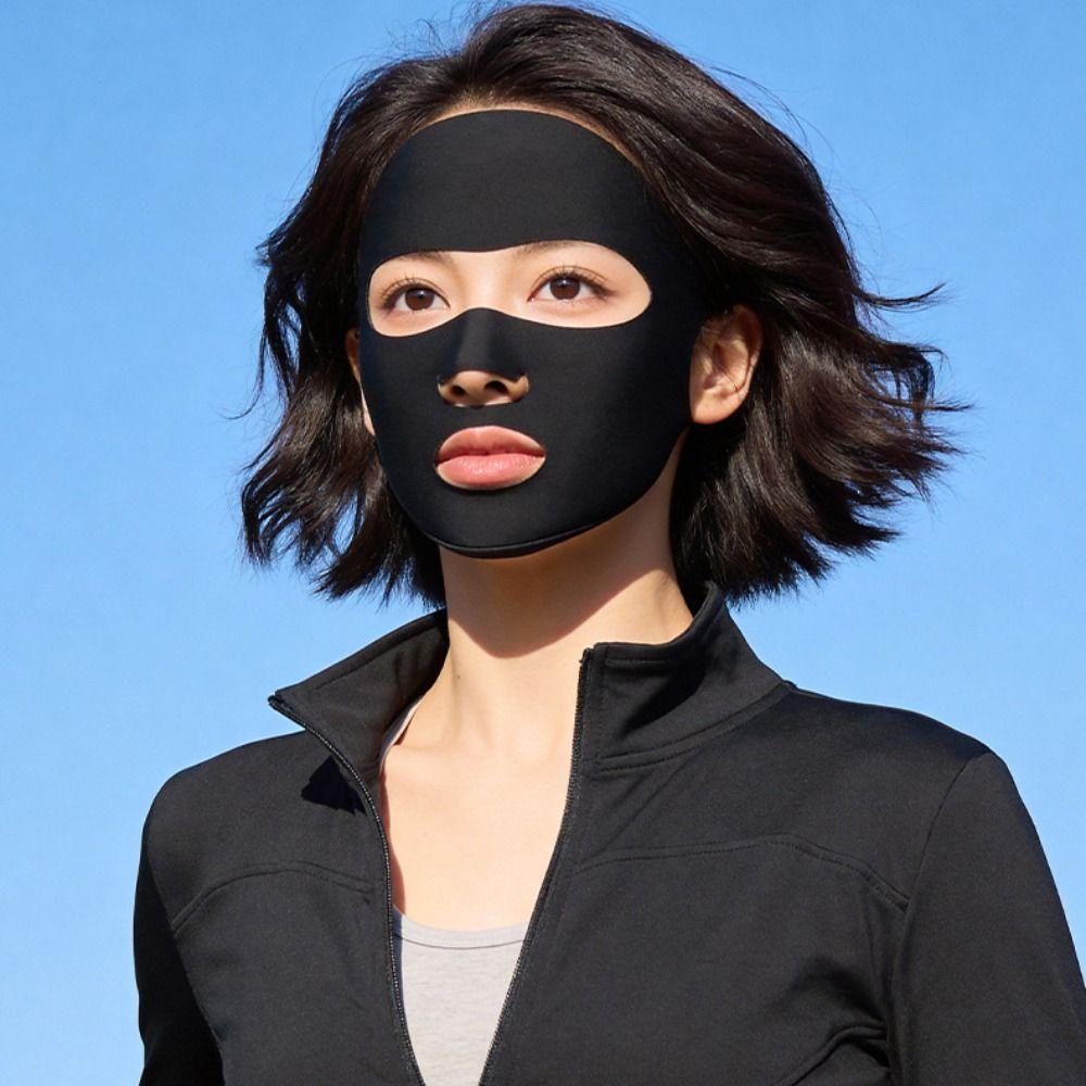 Summer Sunscreen Mask Breathable Face Gini Mask Adjustable Face Cover  Outdoor