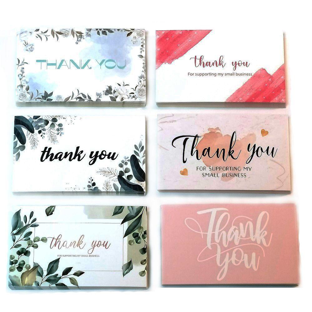 Thank You Cards Greenery Leaves For Supporting My Small Business Greeting Appreciation Cardstock