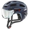Uvex Bicycle Helmet with Dimming LED Light CE Made In Germany Finale Visor V Cm Visor, Included, Certified, / 56-61