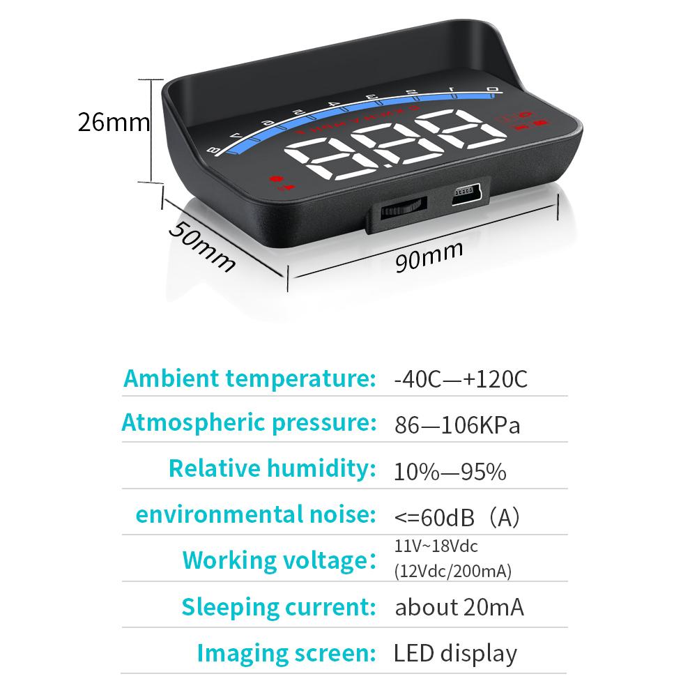 HUD дисплей, автомобильный проекционный дисплей, автомобильные аксессуары, цифровая охранная сигнализация OBD2 M6S, спидометр, лобовое стекло, проектор, авто электронный