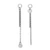 Prevent Allergy 925 Sterling Silver Asymmetry Tassel Long Round Bead Drop Earring For Women Fashion Jewelry Eh187