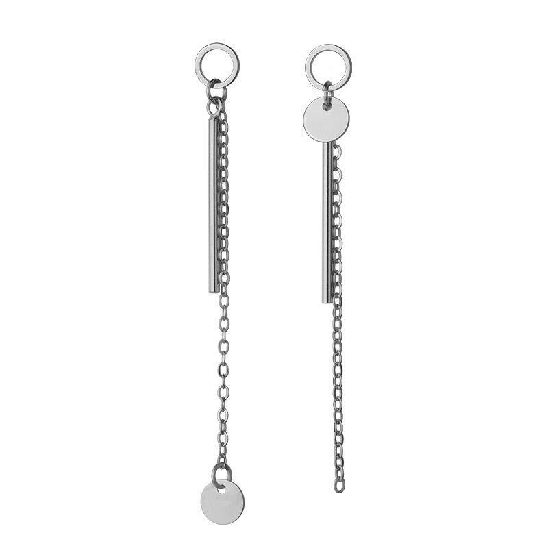 Prevent Allergy 925 Sterling Silver Asymmetry Tassel Long Round Bead Drop Earring For Women Fashion Jewelry Eh187