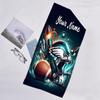 1pc Fashion Cool Eagle Logo1 Beach Towel with Custom Name, Beach/Swimming/Bath/Picnic/Camping Towel, Suitable for Seaside Beaches