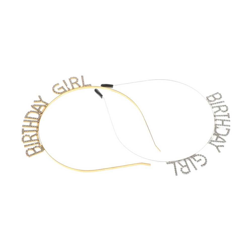 Letter Zinc Zinc Alloy Rhinestone Crown Korean Style Hair Hoop Female Jewelry Happy Birthday Headband