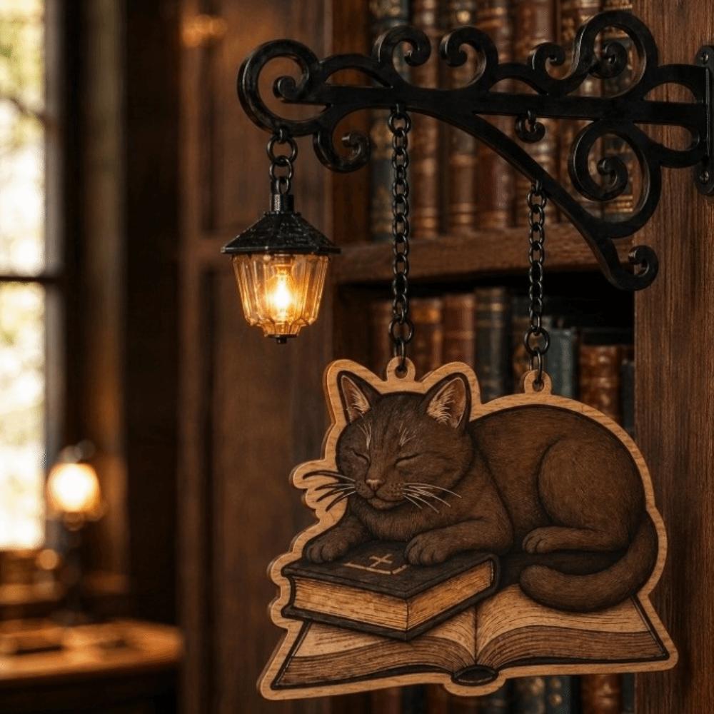 Wooden Bookshelf Lantern Light White Bookshelf Lamp Atmosphere Lamp Bookshelf Ghost Light Library