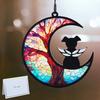 Pet Memorial Sun Catcher Dog Cat Suncatcher Pet Memorial Keepsake Stained Glass Style Hanging Decoration for Loss of Dog Sympathy Gift