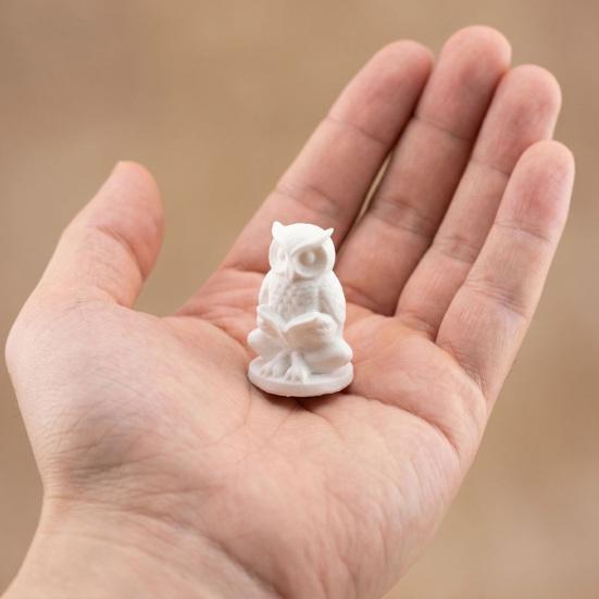 Статуэтка совы для медитации, 3D-печать, милая читающая сова, статуя, новинка, дзен, йога, скульптура животного для декора офисного стола, полки