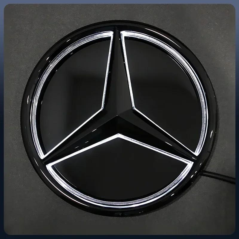 AABGY1 Fit For Mercedes Benz Chrome Silver Front Grille Mirror Star LED White Illuminated Emblems X253 W167 X167 W447 2020-2023
