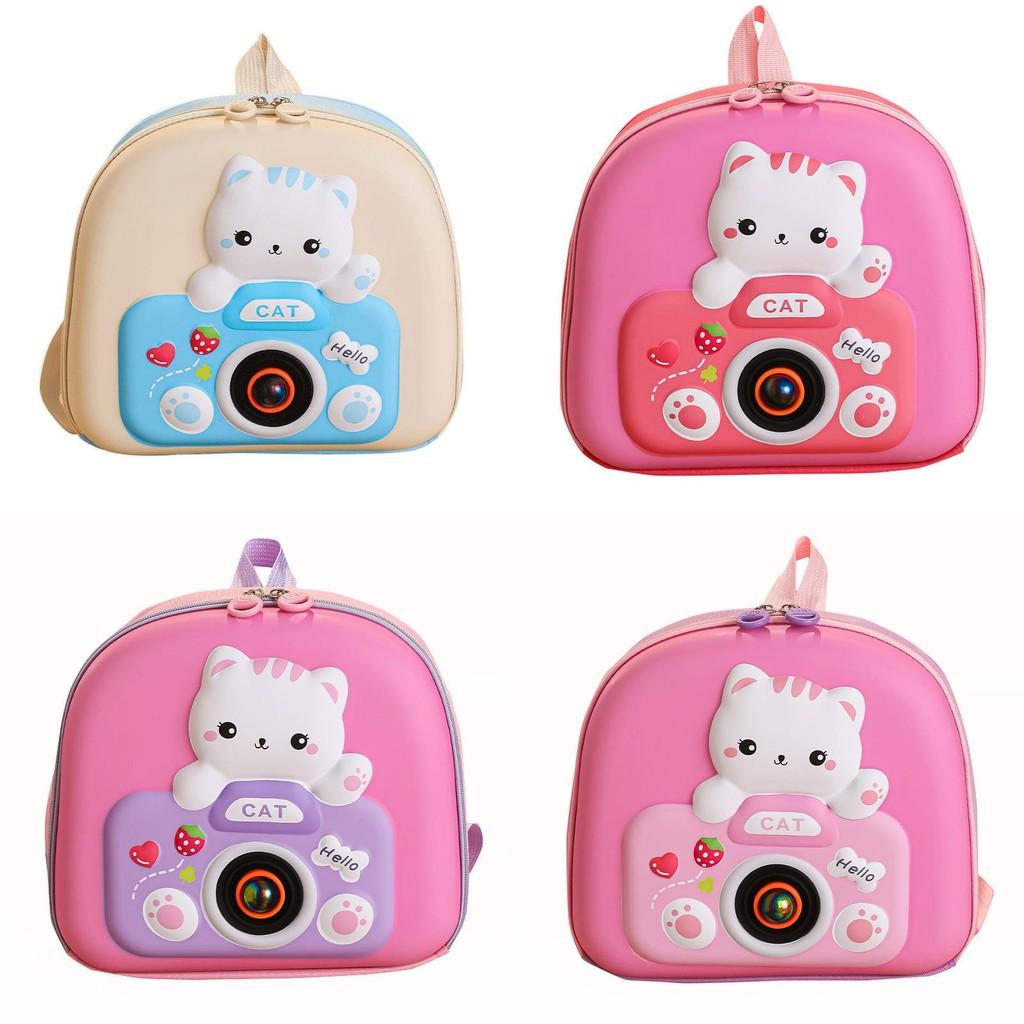 Рюкзак с мультяшным принтом котенка, легкий, дышащий, детский школьный рюкзак