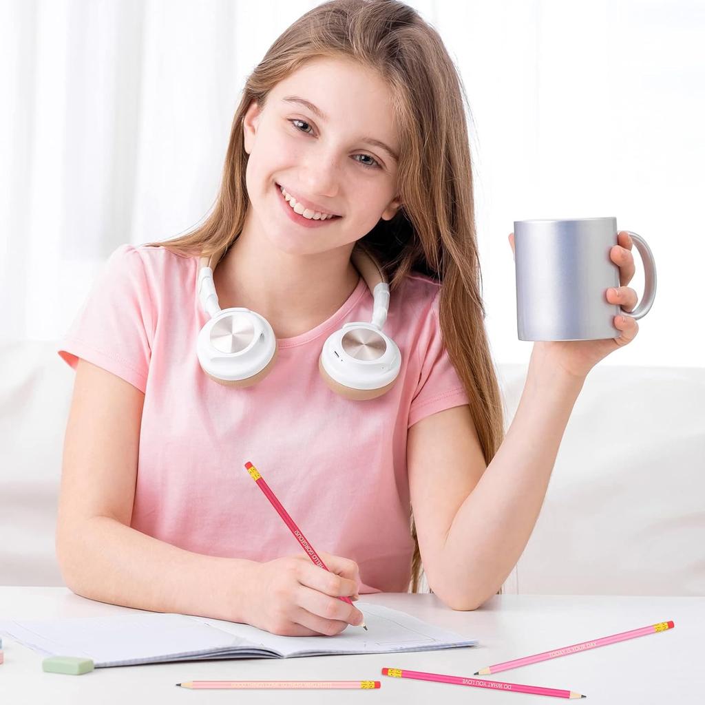 Chivao 30 Pieces Motivational Pencils pirational Pen Pre Sharpened Pencils Wood Pen Bulk Back to School Gift for Student