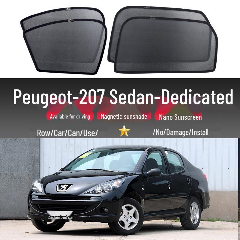 Магнитная солнцезащитная шторка для Peugeot 207 Седан - Теплоизолирующий солнцезащитный экран для окон автомобиля и лобового стекла
