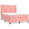 Maison Exclusive - Sommier à lattes de lit avec matelas Rose 140x190 cm Velours