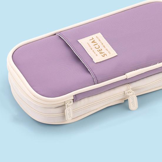 Large Capacity Pen Pouch Portable Storage Organizer Bag Zipper Closure Stationery Pencil Pouch Office Supplies