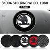 2025 Hot ABS Car Steering Wheel Sticker Badge Decoration Accessories For Skoda Superb Octavia Rapid Kodiaq Kamiq Karoq Fabia VRS