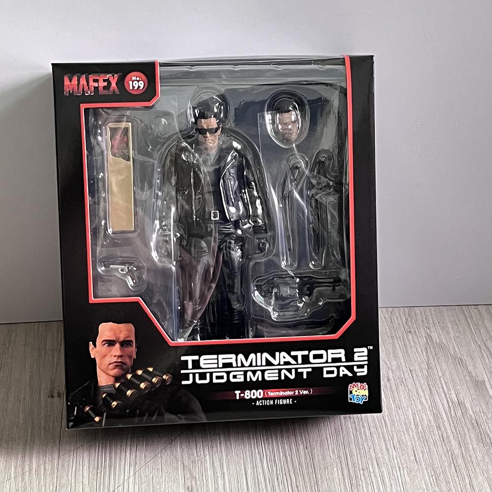 Фигурка Mafex Терминатор 2 Судный день Mafex №199 Т-800 Арнольд Коллекционная фигурка Т2 Экшн Подарок на День Рождения Рождество Игрушки