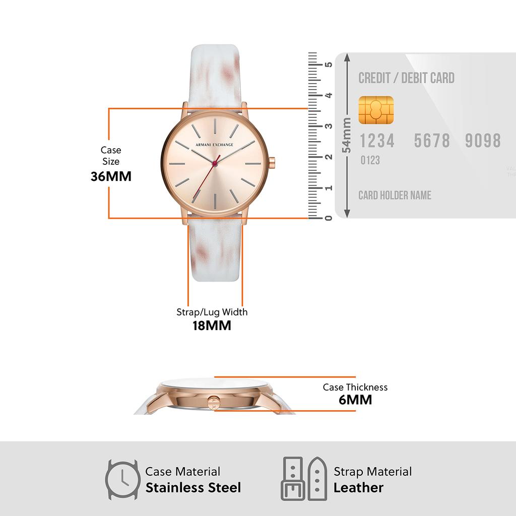 Armani Watch NA AX5588 White [AX Exchange] Women's