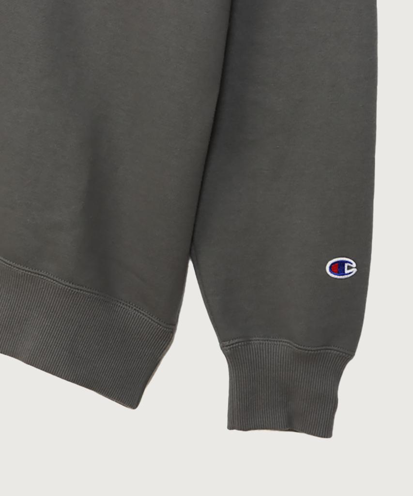 Champion Свитшот с логотипом C, классический крой, круглый вырез, темно-серый