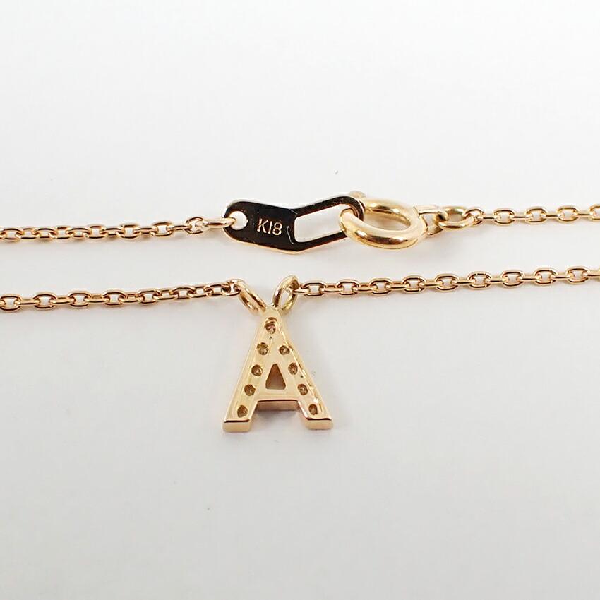 Подержанное ожерелье-подвеска Star Jewelry из 18-каратного желтого золота с бриллиантом в виде буквы A j48-4