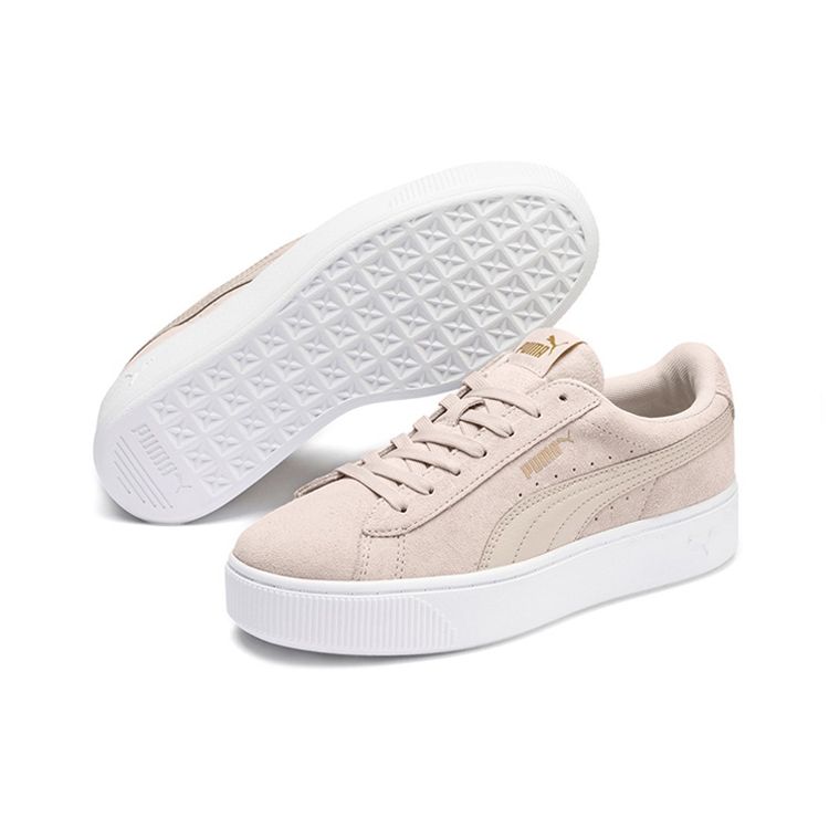 Puma Vikky Stacked Slip-Resistant Low-Top Casual Sneakers Women Sneakers Light-Pink 369144-10