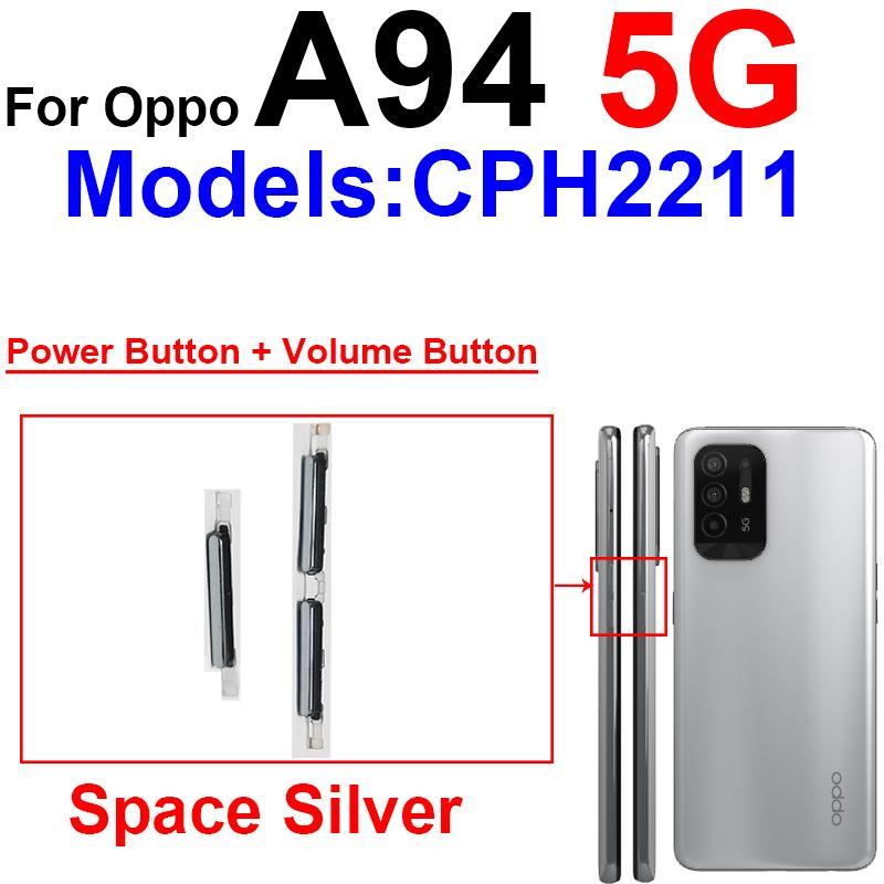 Кнопка питания и громкости для OPPO A93 A94 A95 4G 5G Кнопка включения/выключения Кнопки громкости вверх/вниз Боковые кнопки звука Шлейф Запасные части