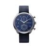 Masterworks Watch Quattro 002 MW07SN-EDNVG8 Watch Men's Made In Japan Quartz 41mm Leather Strap Men's Watch Chronograph Navy Blue