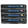 Совместимый набор из 4 цветных картриджей тонера HP 125A CB540A