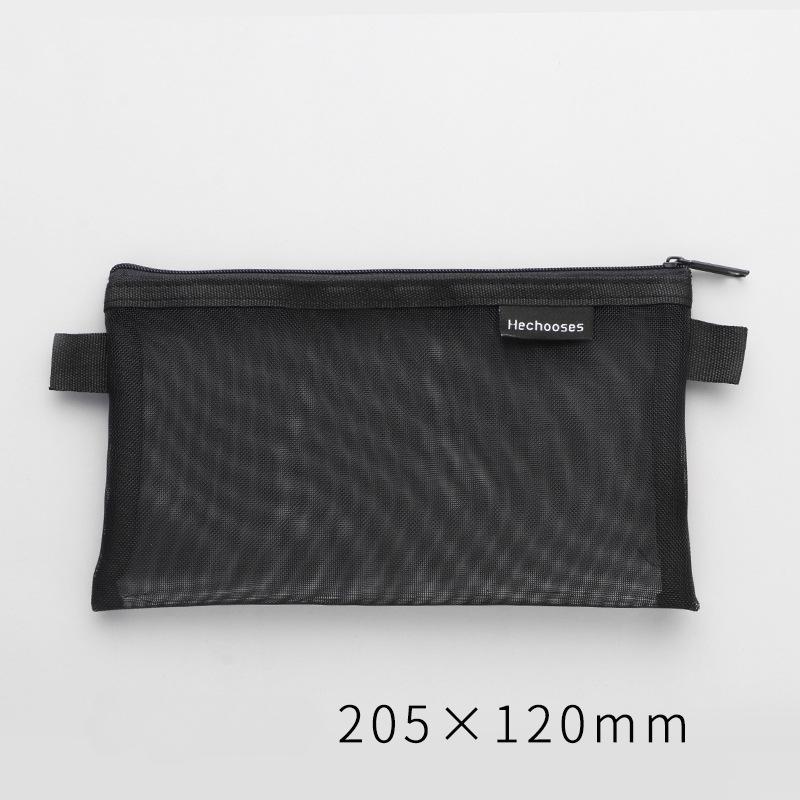 Прозрачный сетчатый пенал для хранения студенческих простых пеналов большой емкости для канцелярских принадлежностей пенал