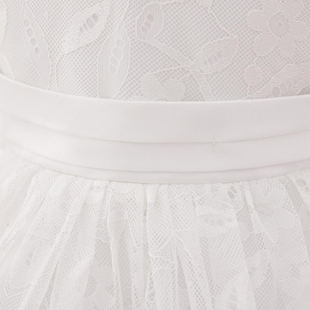 Новое европейское и американское детское платье принцессы: Юбка-сетка для ребенка 1 год, пышный дизайн, крестильный костюм в полнолуние с шапочкой