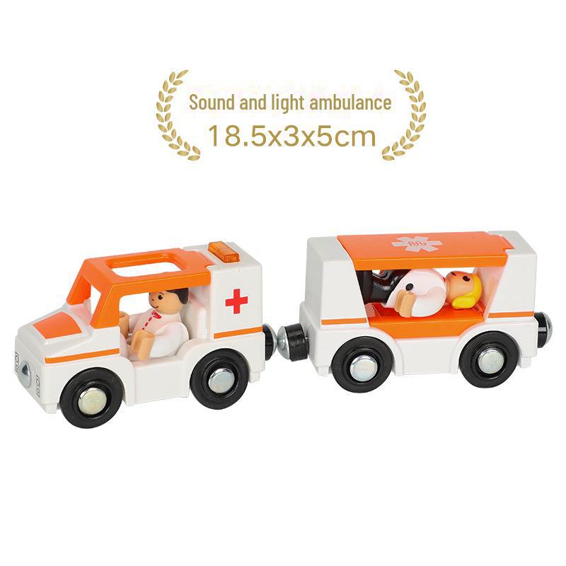 Магнитная многофункциональная машинка Томас: Машины скорой помощи и полиции, совместимые с деревянными рельсами