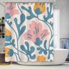 Modern Bathroom Shower Curtain Floral Print Decorative Waterproof Fabric Shower Curtains For Home Decoration In Various Sizes! (