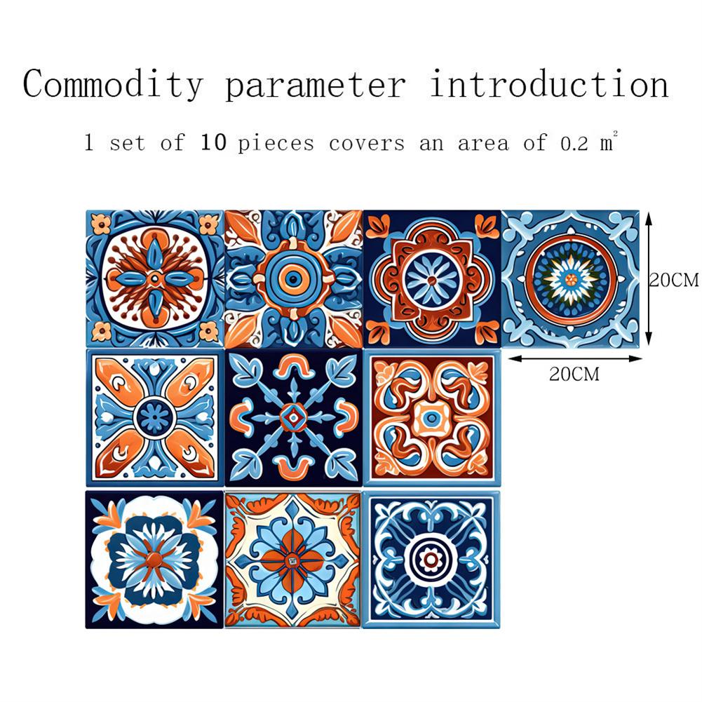 10 шт. Наклейки на плитку водонепроницаемые самоклеящиеся наклейки на стену своими руками для кухни ванной комнаты дома прачечной декор