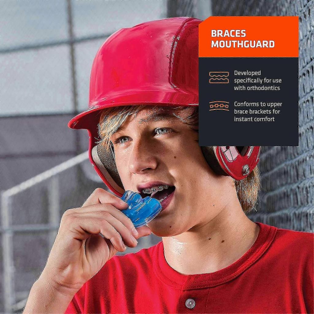 Shock Doctor Double Braces Mouth Guard - Upper and Lower Teeth Protection for Youth, Teenager, Kids, and Adults yaoy