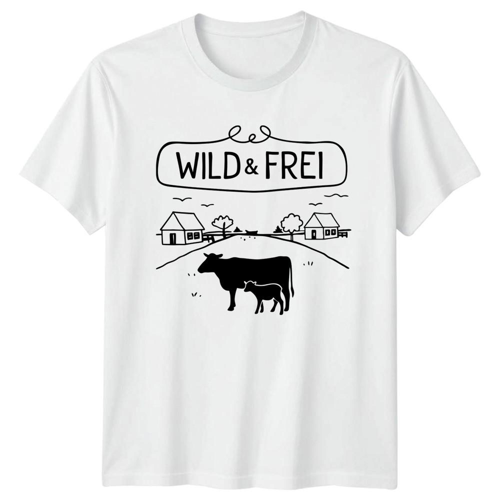Wild Frei TShirt Cow Lover Farming Gift For Him And Her