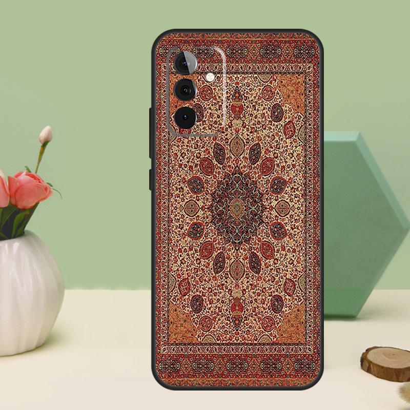 Персидский ковер Цветочный узор Для Samsung Galaxy A16 A55 A35 A15 A32 A12 A22 A52 A54 A34 A14 A56 A36 A26 A13 A53 A06 Чехол