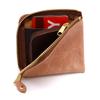 AGILITY affa Square Wallet - L-Shaped Folding Wallet with Coin Case, Card Case, and Bill Compartment - Compact, Genuine Leather