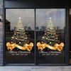 Self-Adhesive Christmas Tree Stickers Vinyl Material Xmas Window Clings New Year Decorations
